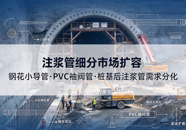 丹东注浆管细分市场扩容，隧道钢花小导管、PVC 袖阀管、桩基后注浆管需求分化